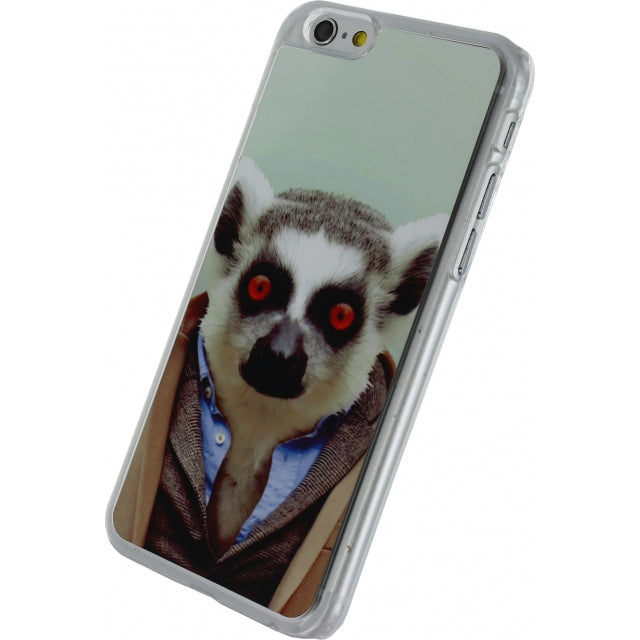 Xccess Metal Plate Cover Apple iPhone 6/6S Funny Lemur