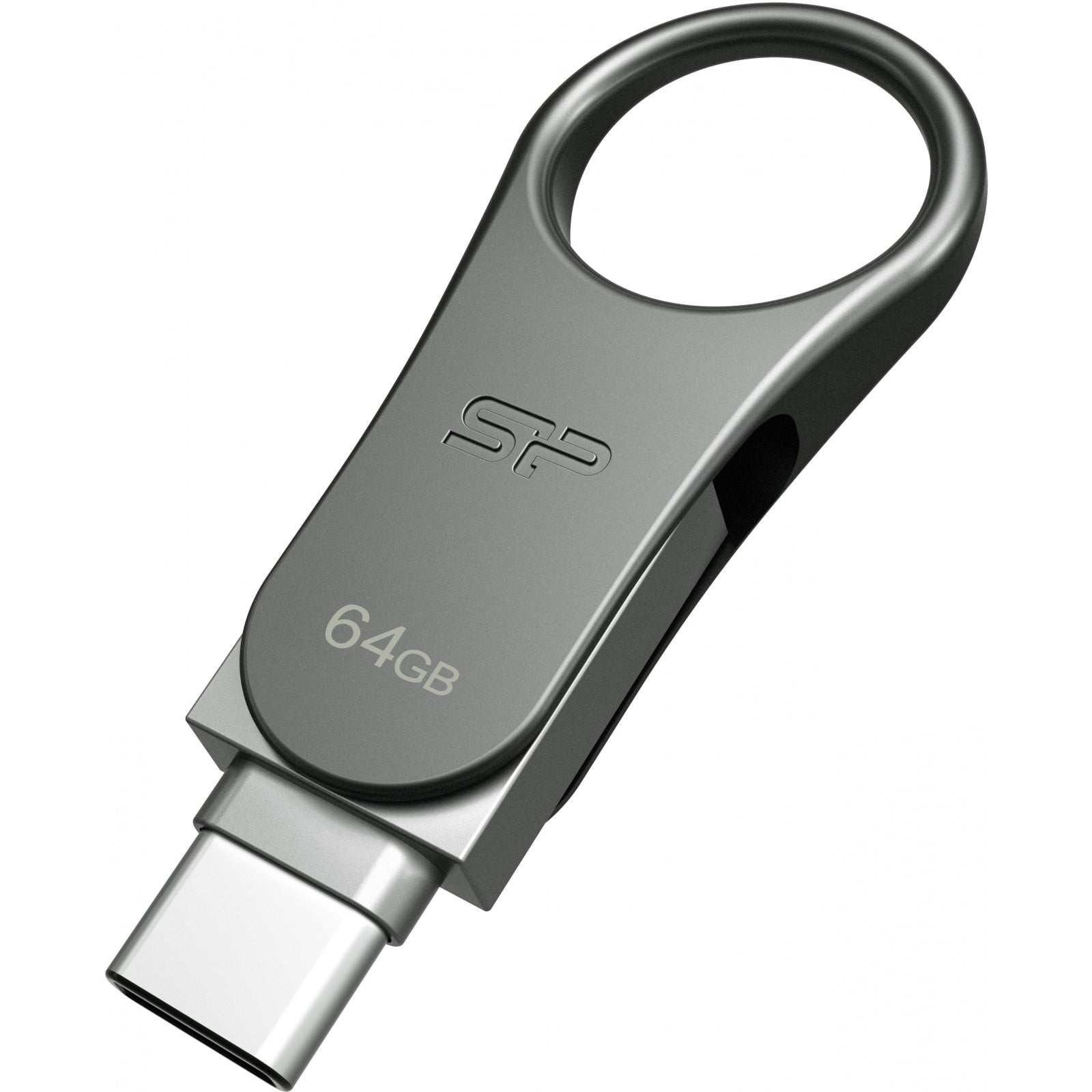 Silicon Power C80 Dual USB Pendrive Mobile 64GB USB-C Grey