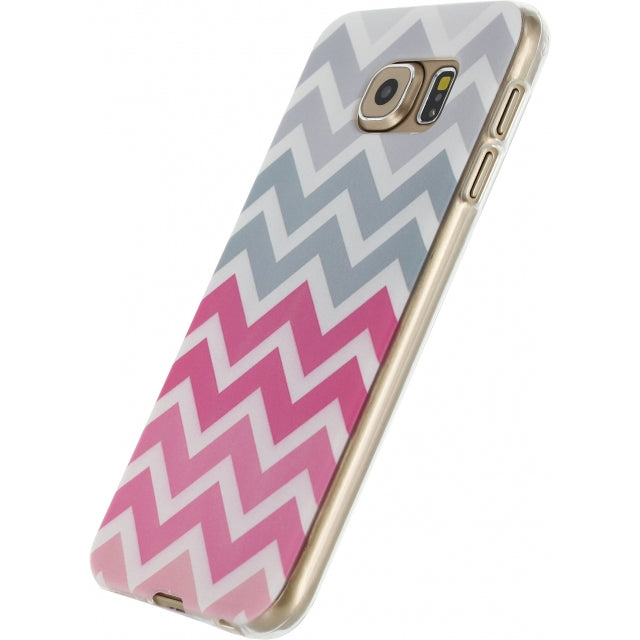 Xccess TPU Case Samsung Galaxy S6 Wave Pink/Grey