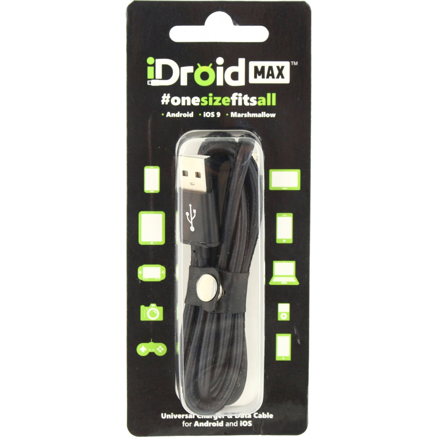 iDroid MAX Universal Charging and Data Cable Black