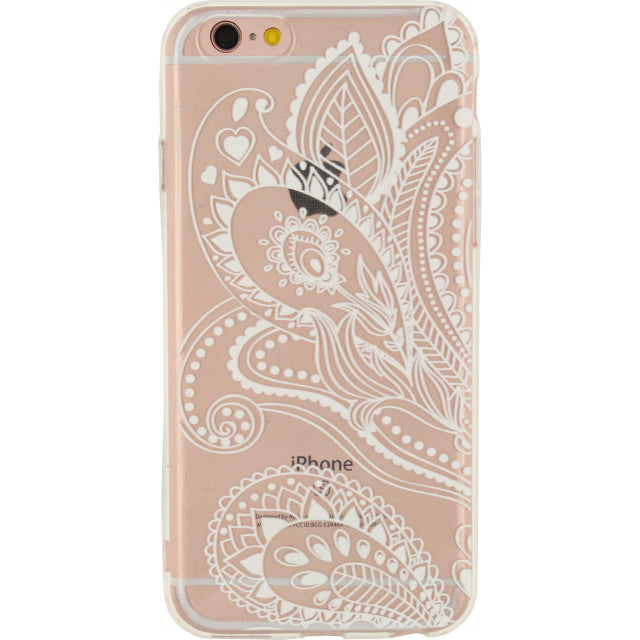 Xccess TPU Case Apple iPhone 6/6S Transparent/White Mandala Leaf