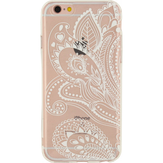 Xccess TPU Case Apple iPhone 6/6S Transparent/White Mandala Leaf