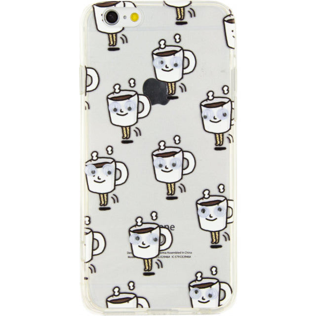 Xccess TPU/PC Case Apple iPhone 6/6S Coffee with 3D-Eyes