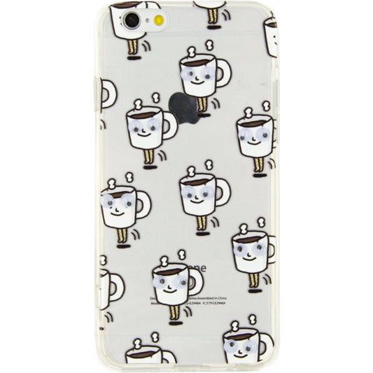 Xccess TPU/PC Case Apple iPhone 6/6S Coffee with 3D-Eyes