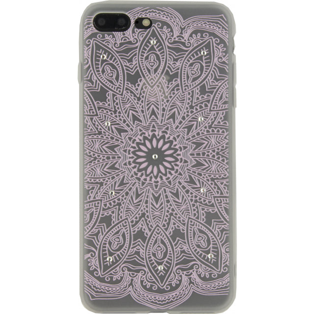 Xccess TPU Case Apple iPhone 7 Plus/8 Plus Mandala with Glitter Stone Pink