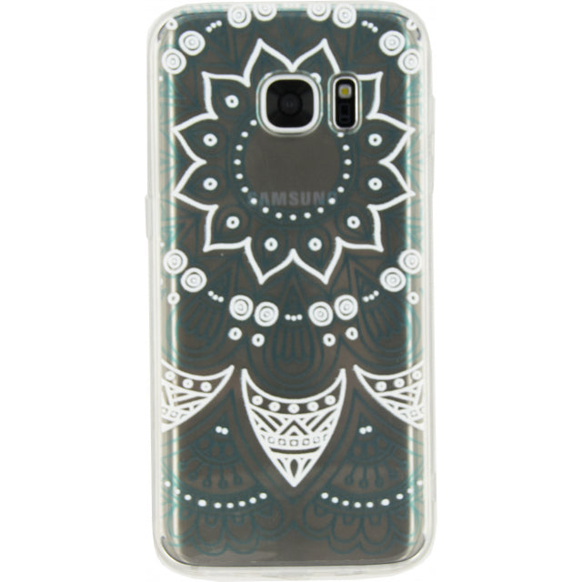 Xccess TPU/PC Case Samsung Galaxy S7 Transparent/Green Oriental
