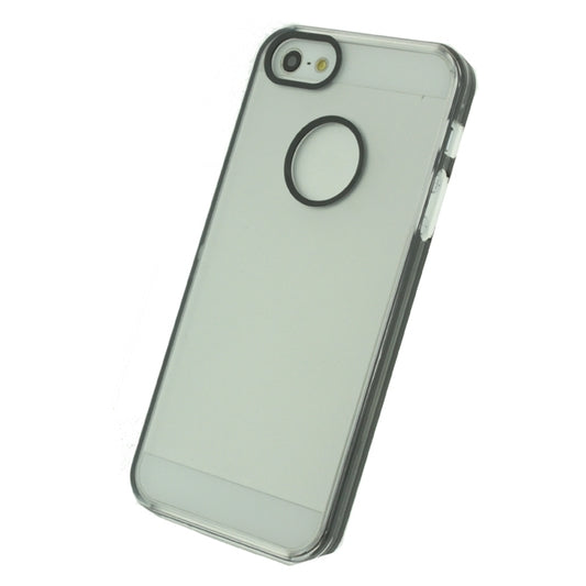Xccess Colored Edge Cover Apple iPhone 5/5S/SE Transparent Black