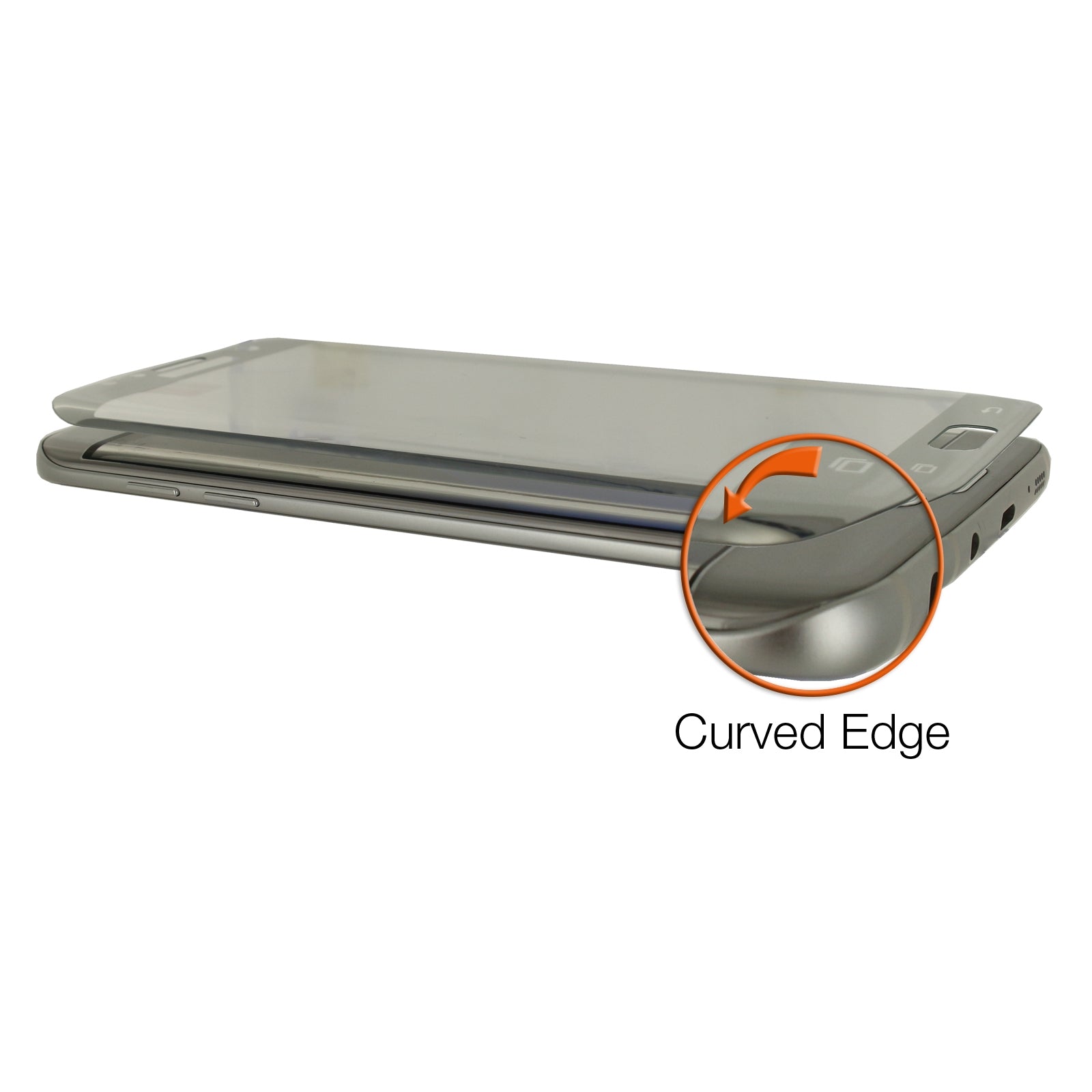 Mobilize Edge-To-Edge Glass Screen Protector Samsung Galaxy S7 Edge Silver