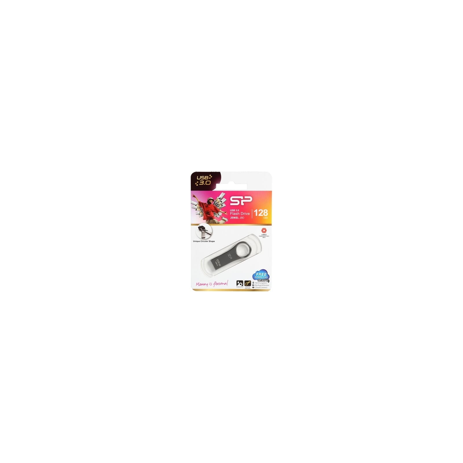 Silicon Power J80 Jewel USB Pendrive 128GB USB 3.2 Titanium