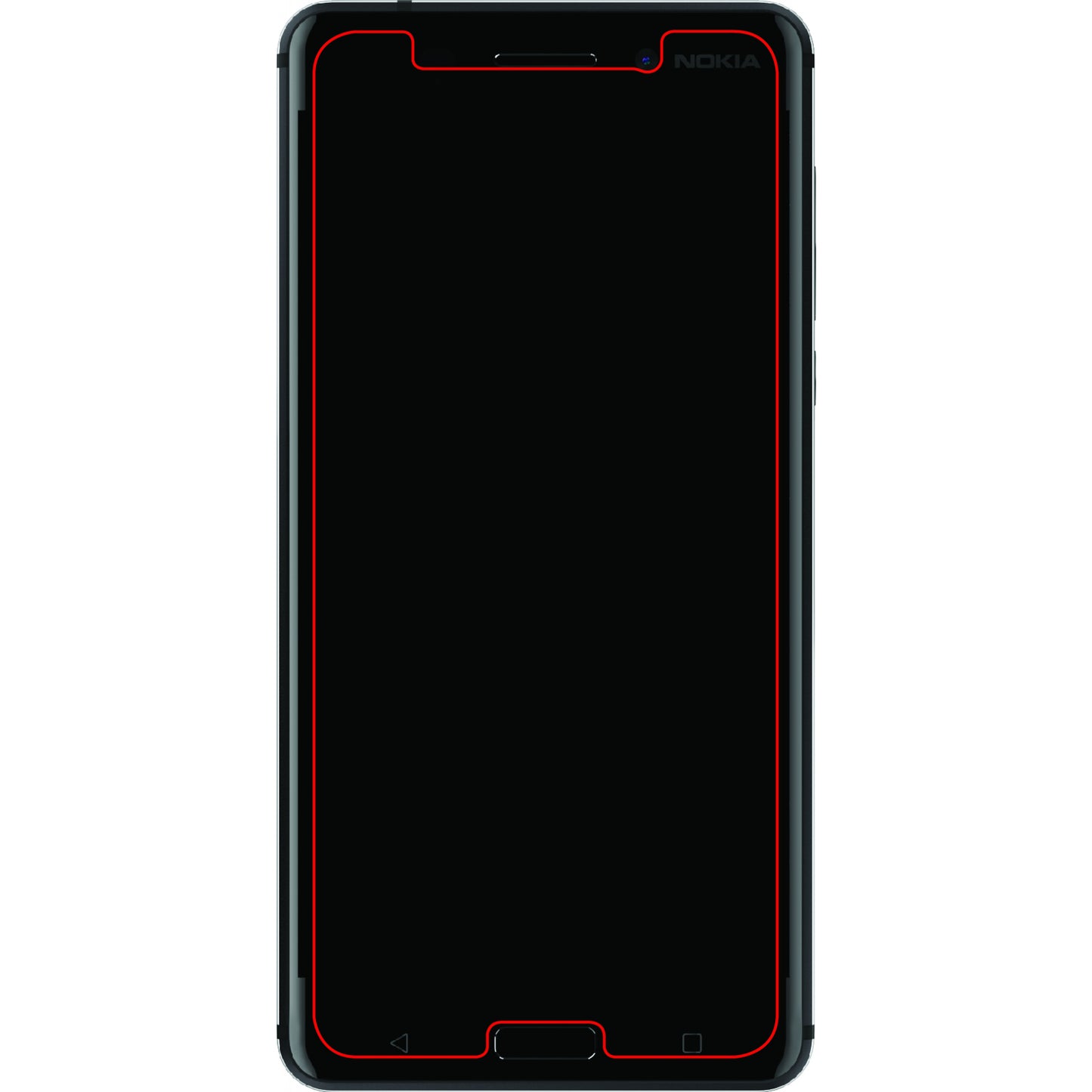 Mobilize Glass Screen Protector Nokia 6/6 Arte Black Special Edition Black