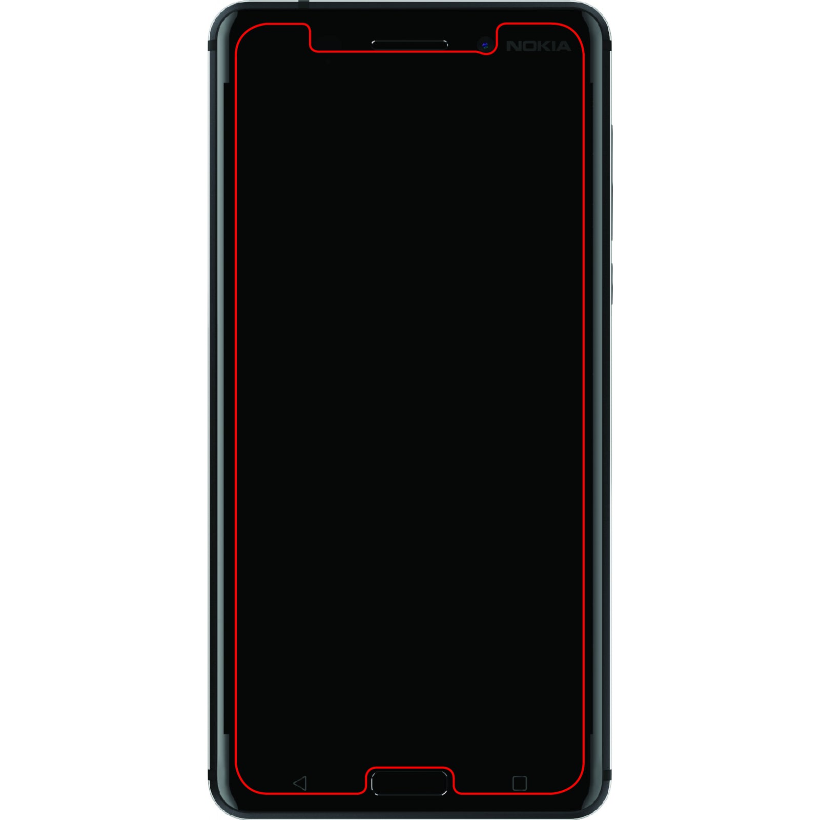 Mobilize Glass Screen Protector Nokia 6/6 Arte Black Special Edition Black