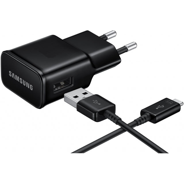 EP-TA12EBE Samsung Travel Charger incl. USB-C Cable 2.0A Black Bulk