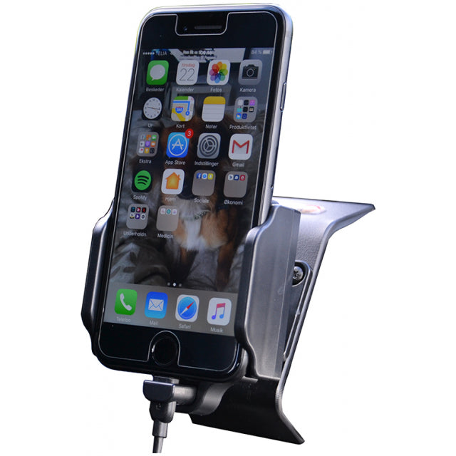 64400 Kram Fix2Car Adjustable Active Holder incl. 2.1A Apple Lightning Car Charger 58-95mm