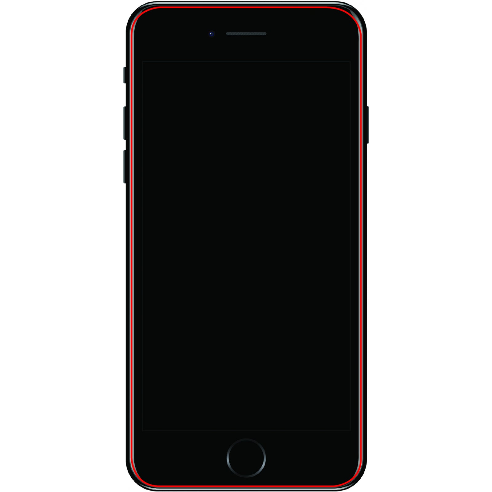 Mobilize Glass Screen Protector - Black Frame - Apple iPhone 6 Plus/6S Plus/7 Plus/8 Plus