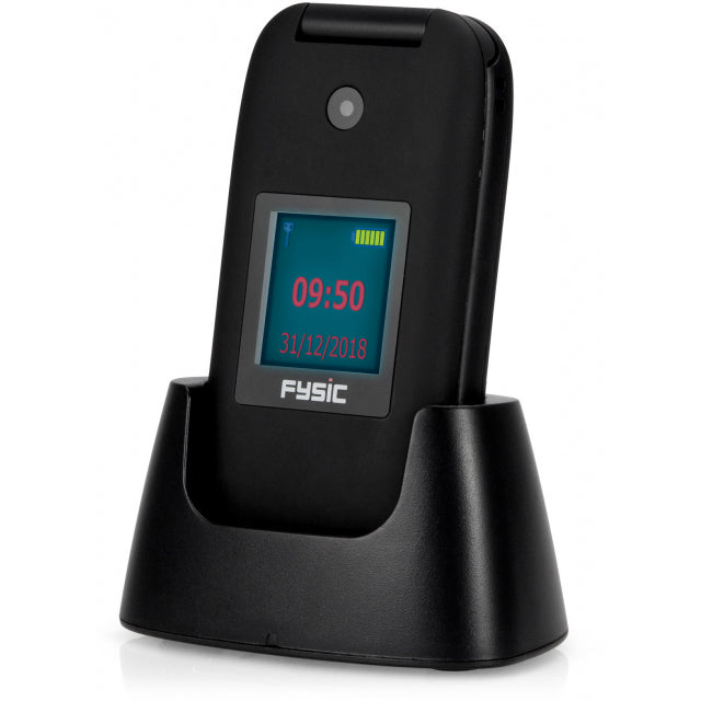 FM-9260 Fysic Big Button Klap GSM incl. Cradle Black