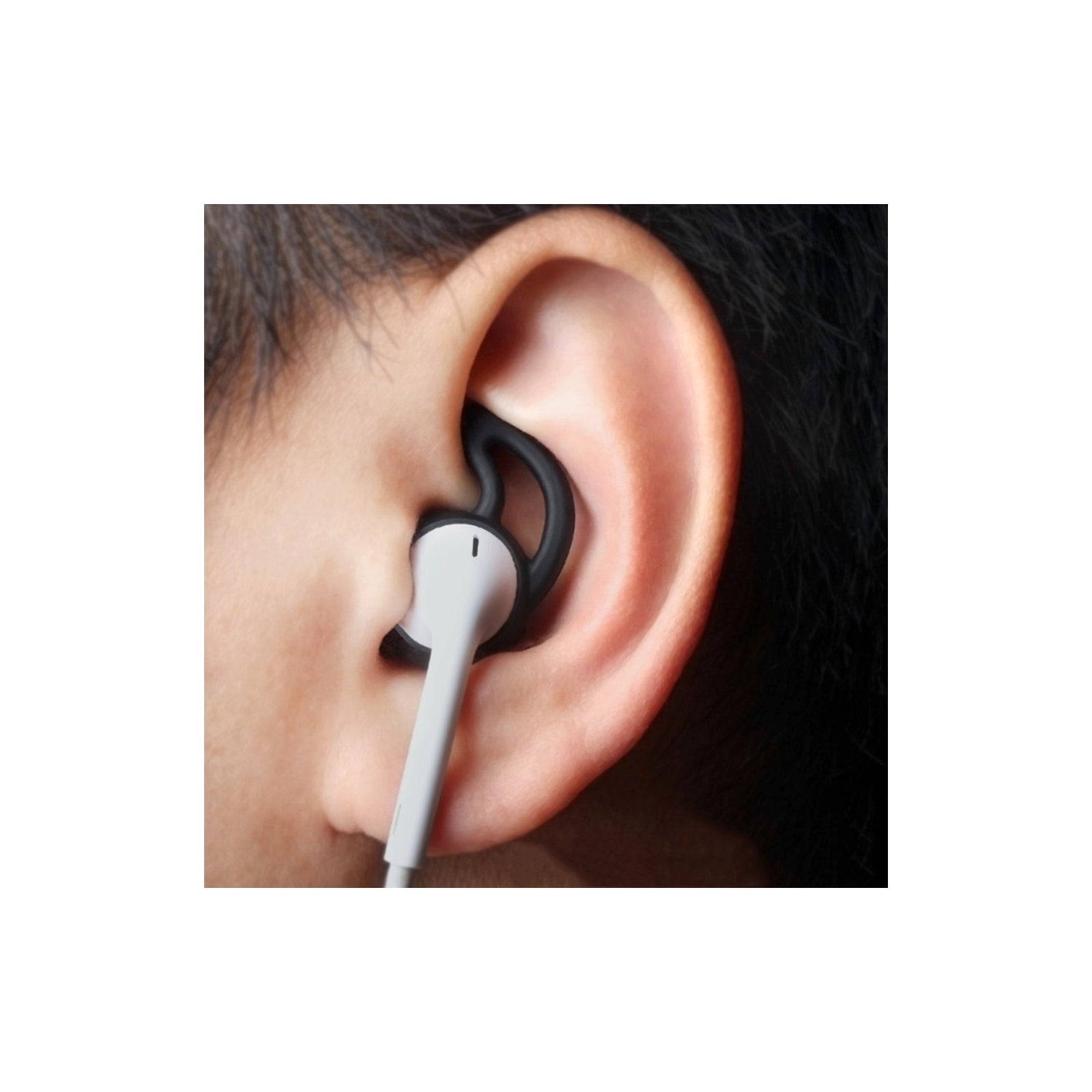 Xccess Silicone Earbuds with Ear Hook for Apple Earpod/Airpod White