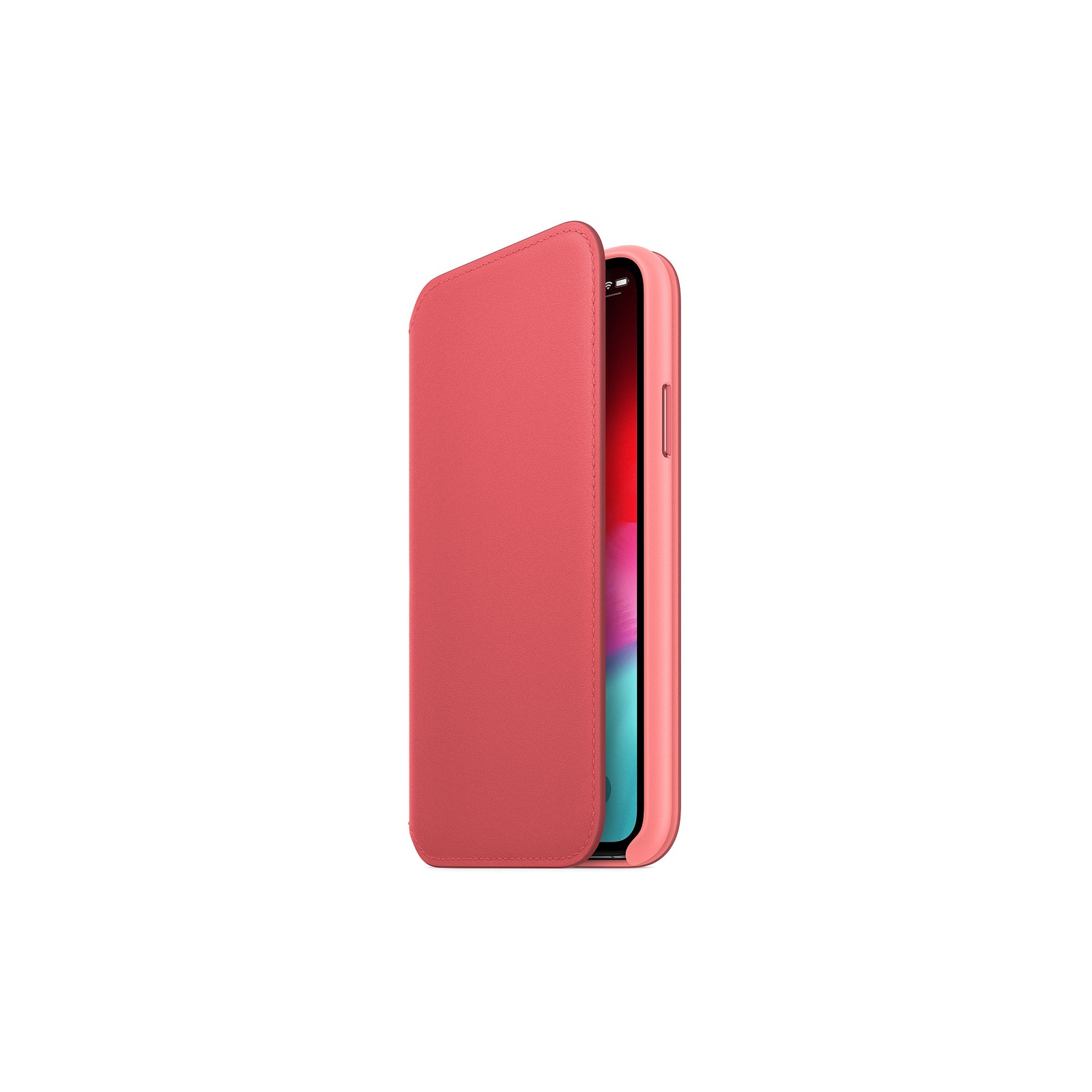 MRX12ZM/A Apple Leather Folio Case iPhone Xs Peony Pink