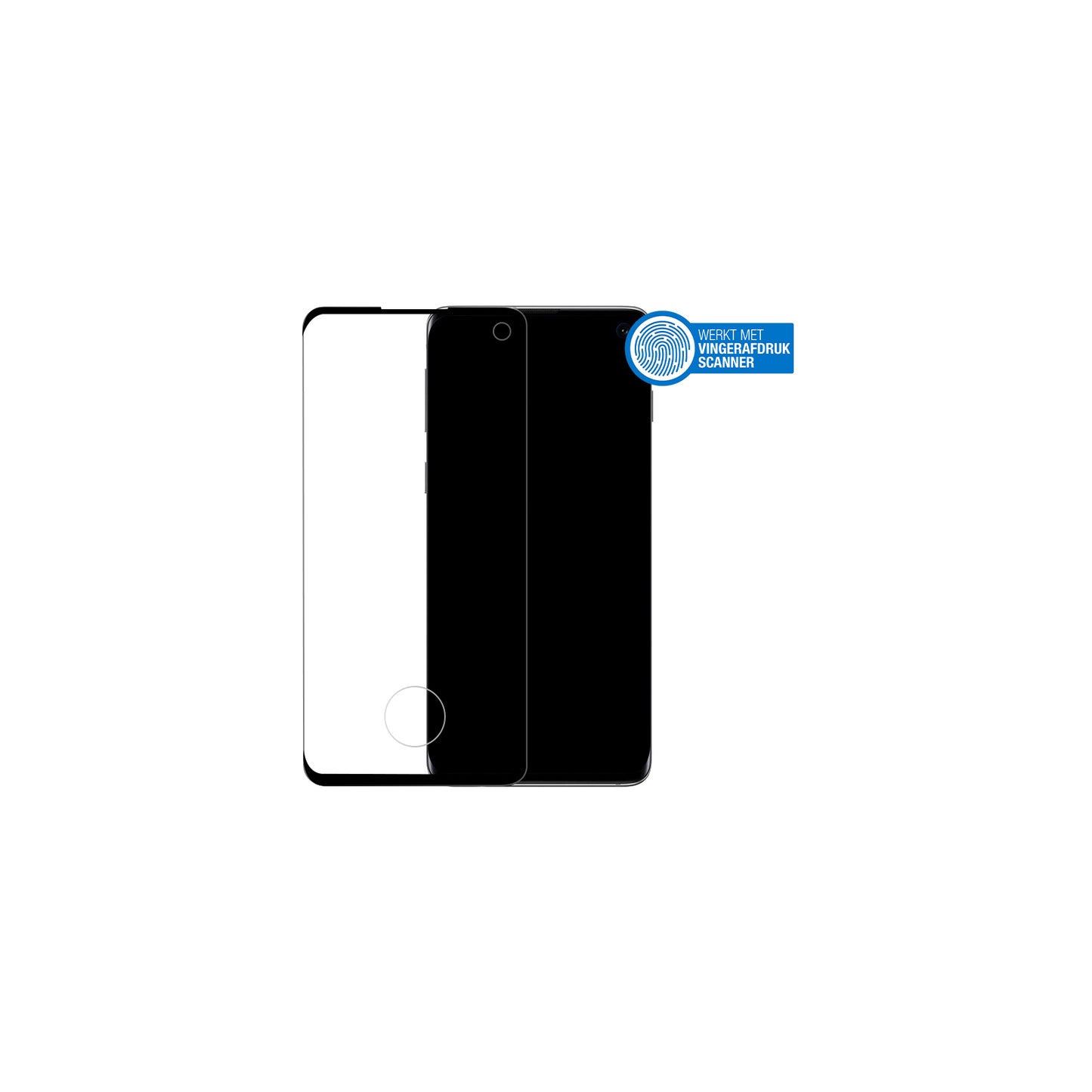 Mobilize Edge-To-Edge Glass Screen Protector Samsung Galaxy S10 Black Edge Glue