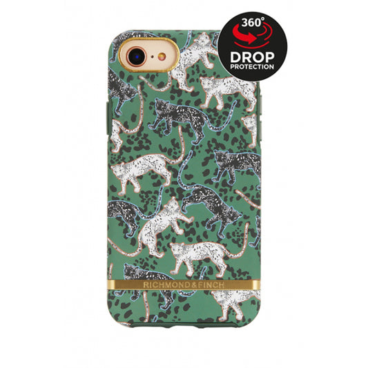 Richmond & Finch Freedom Series Apple iPhone 6/6S/7/8/SE (2020/2022) Green Leopard/Gold