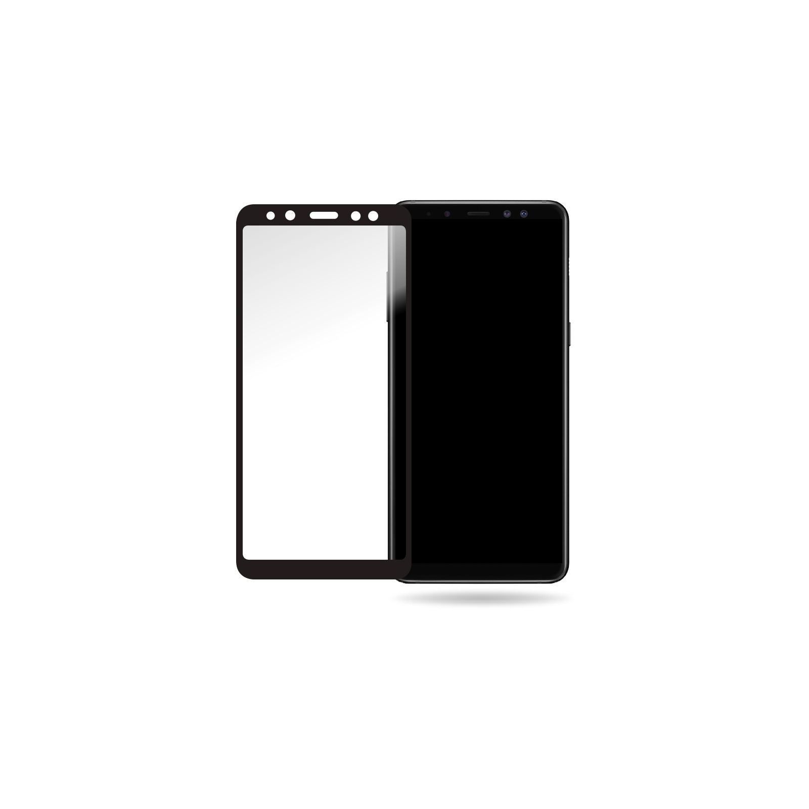 Mobilize Glass Screen Protector - Black Frame - Samsung Galaxy A8