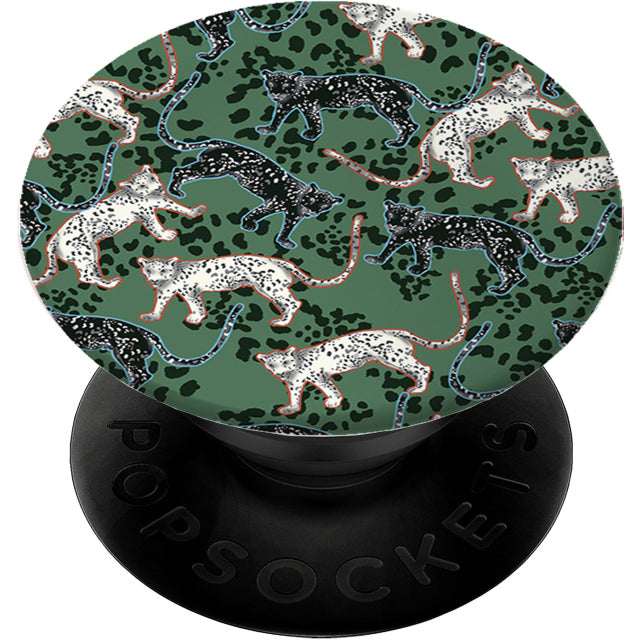 Richmond & Finch X PopSockets Erweiterbarer Stand/Griff Grüner Leopard