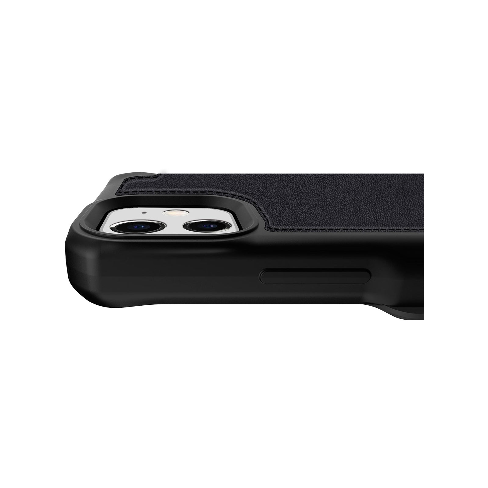 ITSKINS Level 2 HybridFolio Leather for Apple iPhone 12 Mini Pure Black