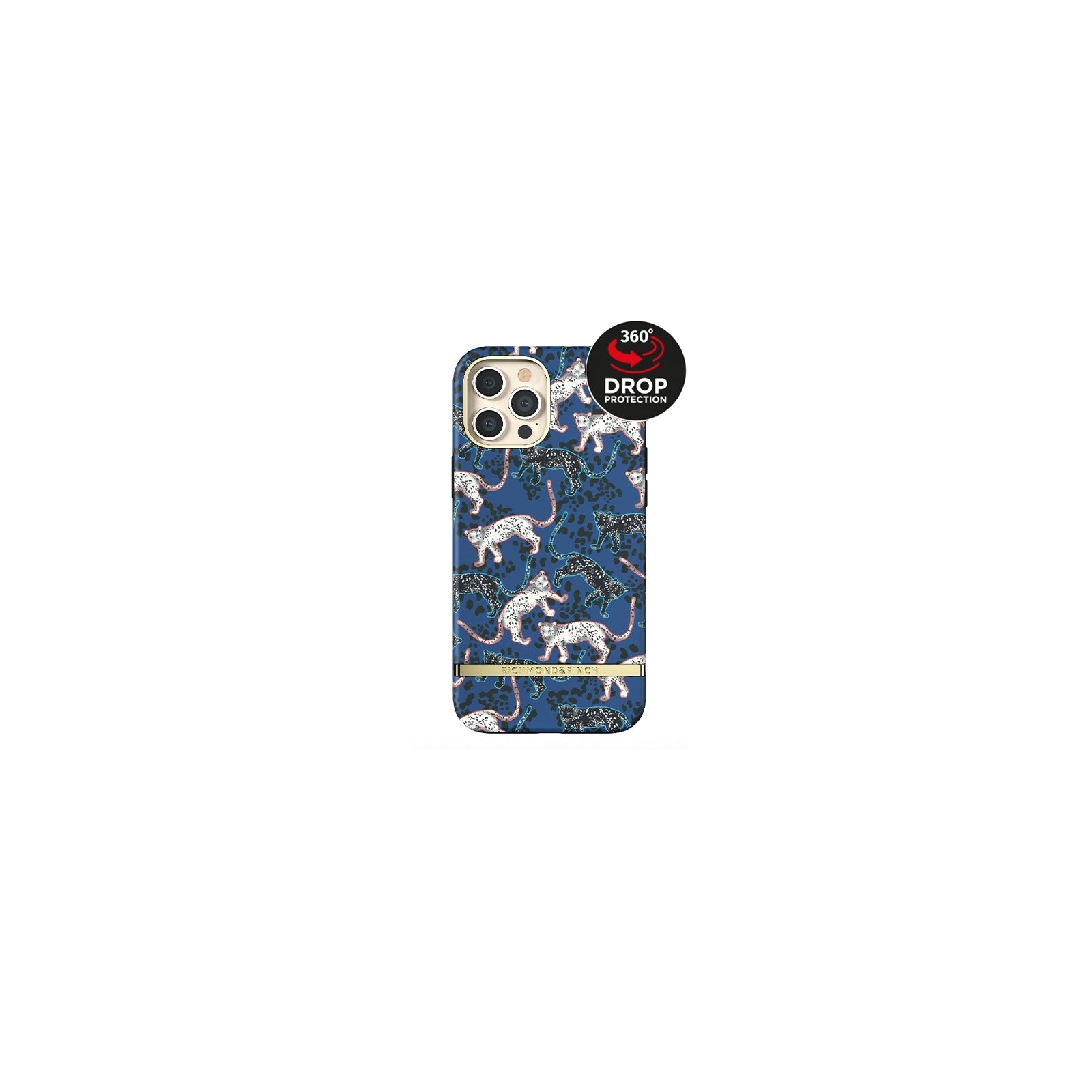 Richmond & Finch Freedom Series One-Piece Apple iPhone 12 Pro Max Blue Leopard