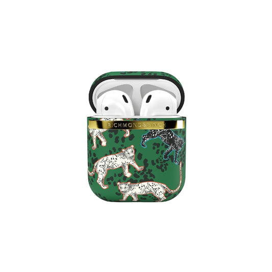 Richmond & Finch Freedom Series Apple Airpod Green Leopard/Gold