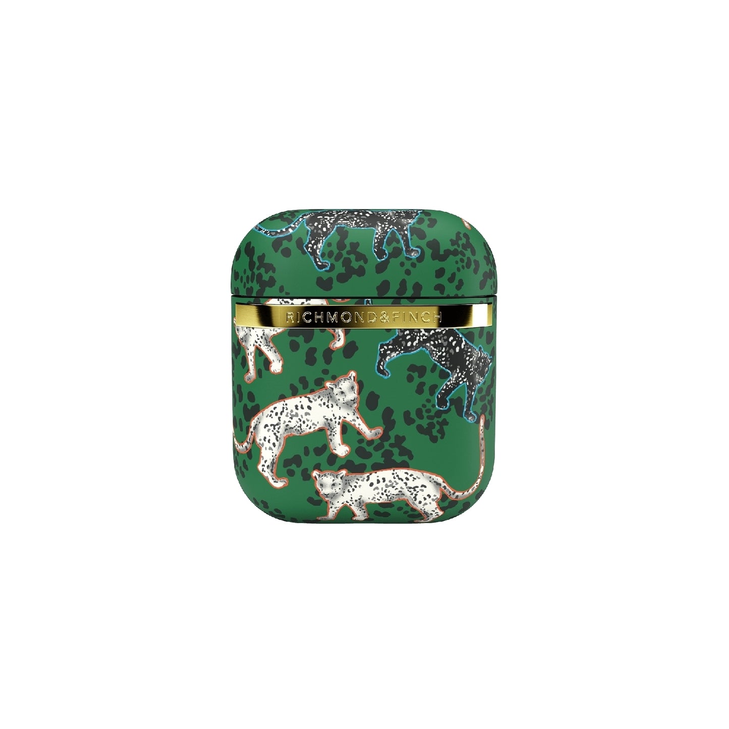 Richmond & Finch Freedom Series Apple Airpod Green Leopard/Gold