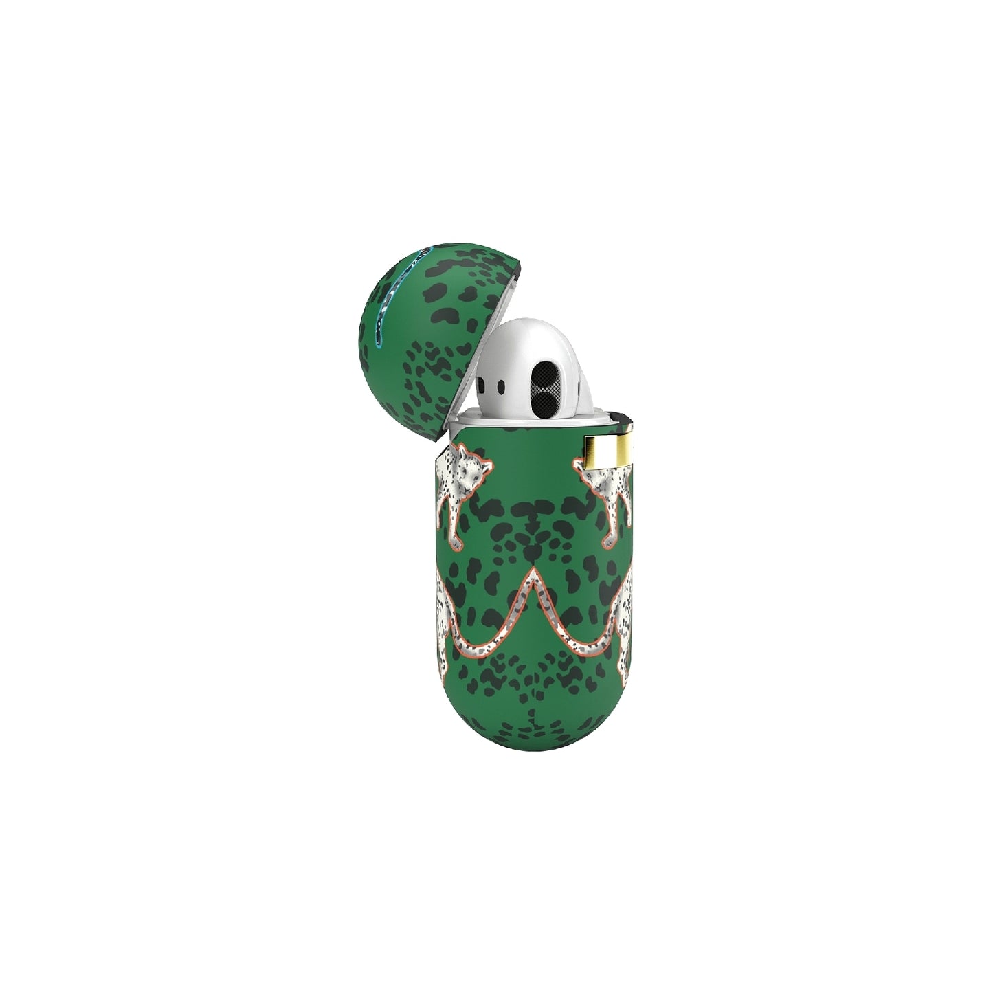 Richmond & Finch Freedom Series Apple Airpod Green Leopard/Gold