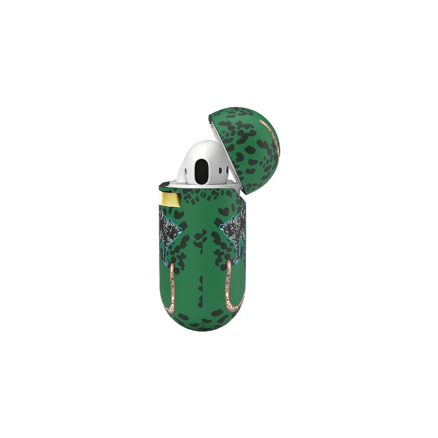 Richmond & Finch Freedom Series Apple Airpod Green Leopard/Gold