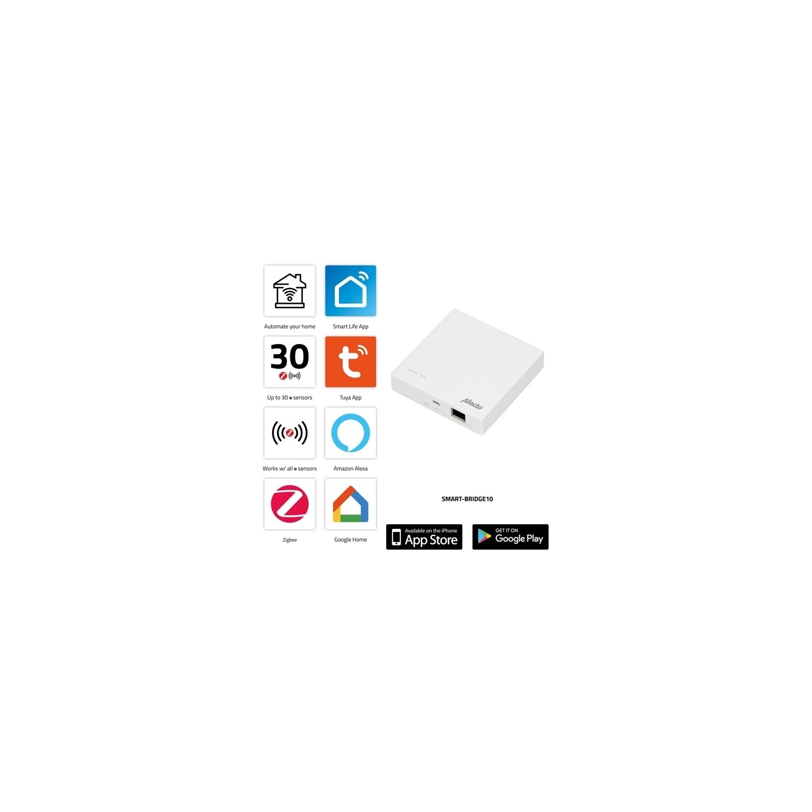 Alecto Smart Zigbee Bridge White