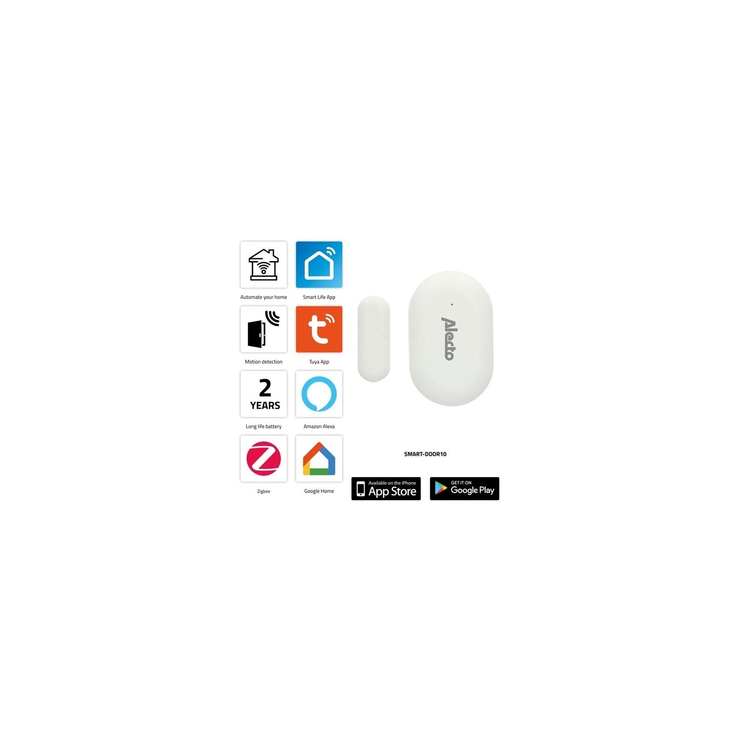 Alecto Smart Zigbee Window/Door Sensor White