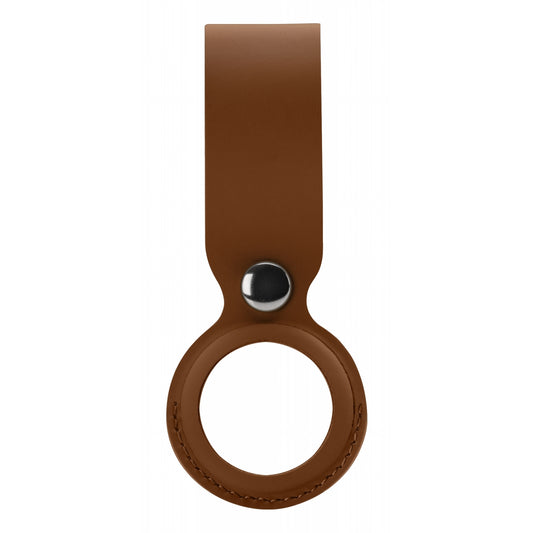 Xccess PU Leather Airtag Loop Brown