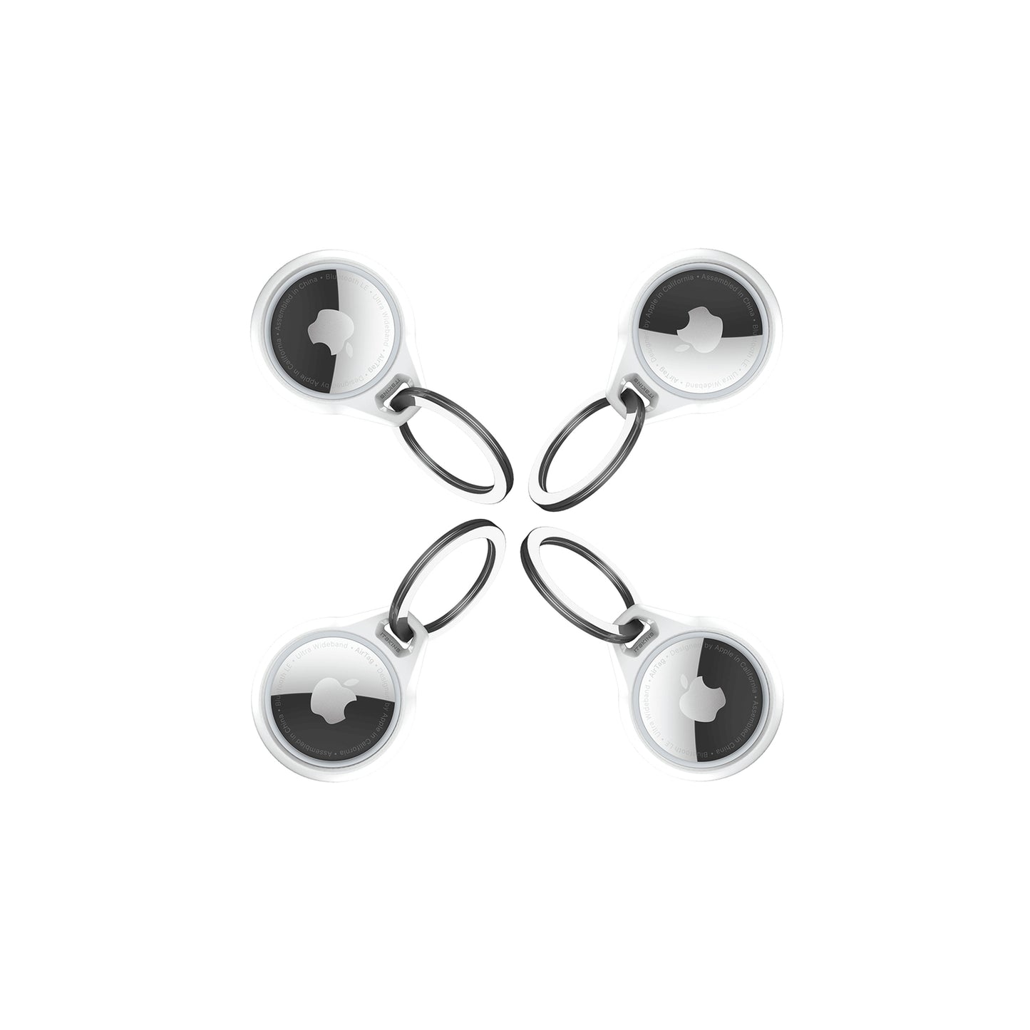 ITSKINS Level 2 AirCover Solid for Apple Airtag White (4-Pack)