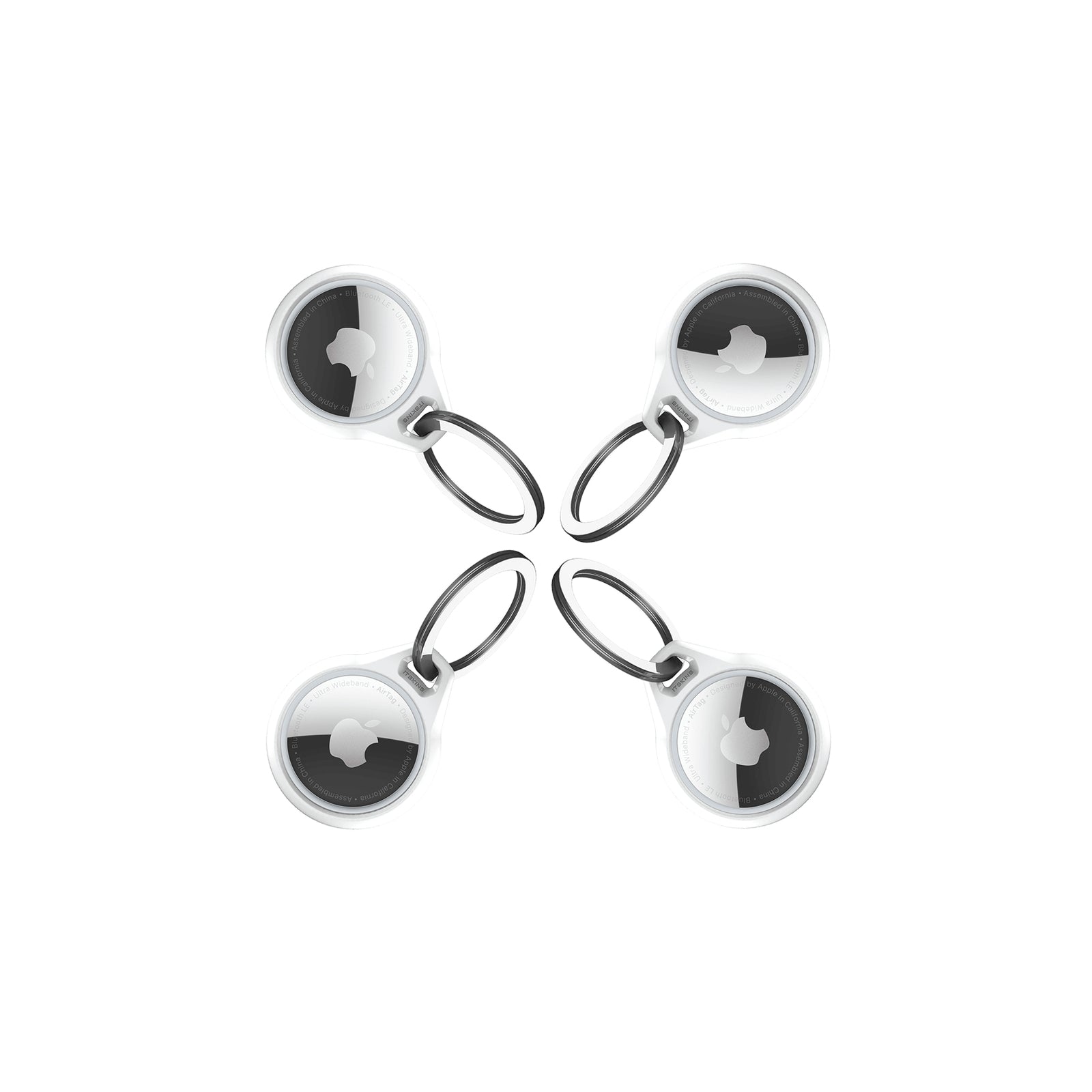 ITSKINS Level 2 AirCover Solid for Apple Airtag White (4-Pack)