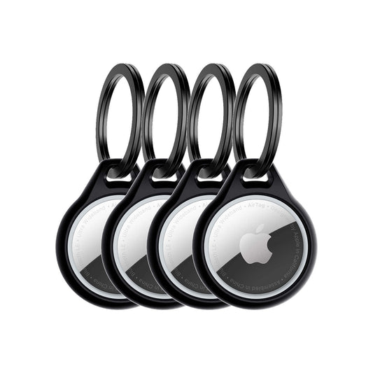 ITSKINS Level 2 AirCover Solid for Apple Airtag Black (4-Pack)