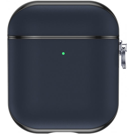 Valenta Leather Snap Case Apple Airpods Gen 1/2 Blue