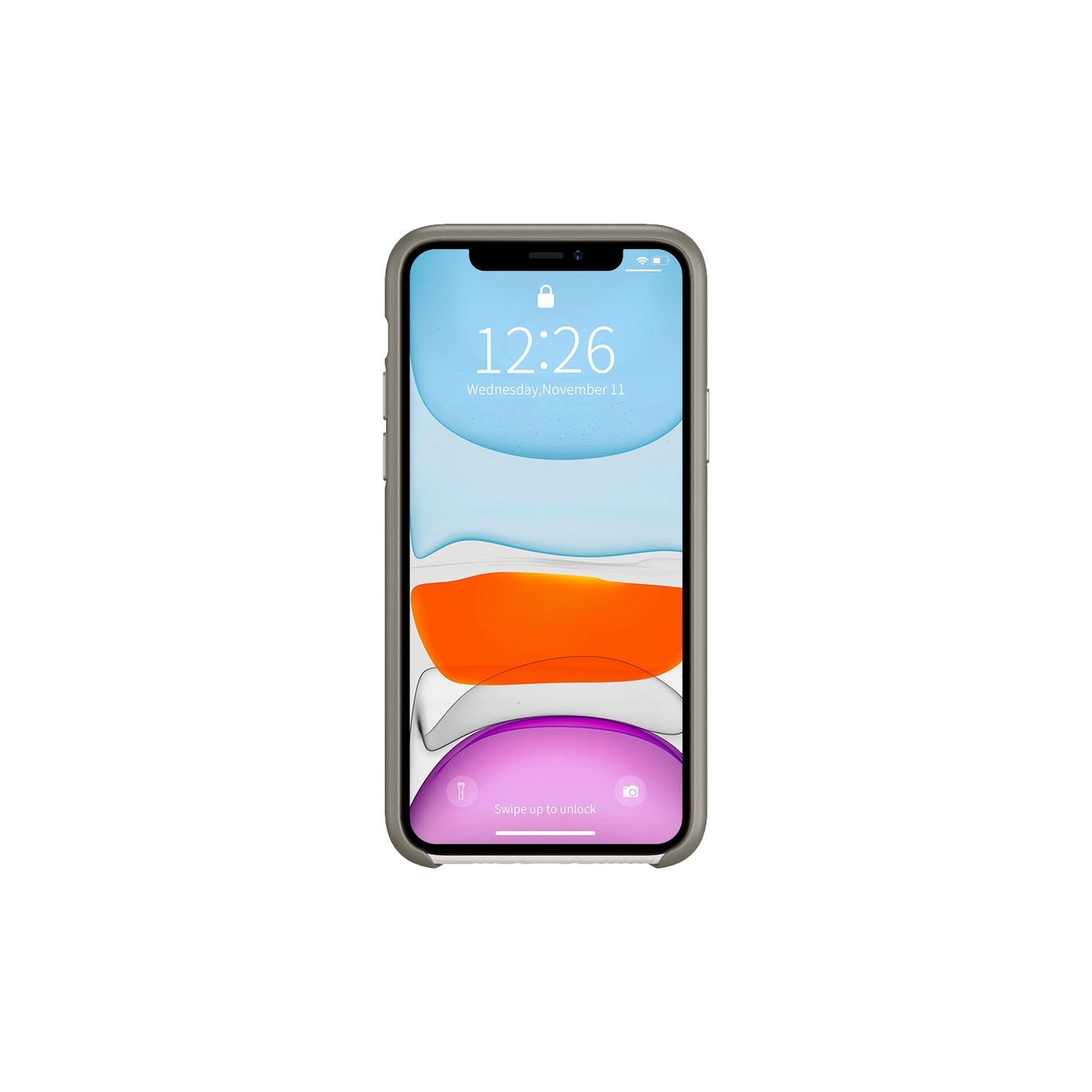 Valenta Leather Back Cover Snap Luxe Apple iPhone 11 Grey