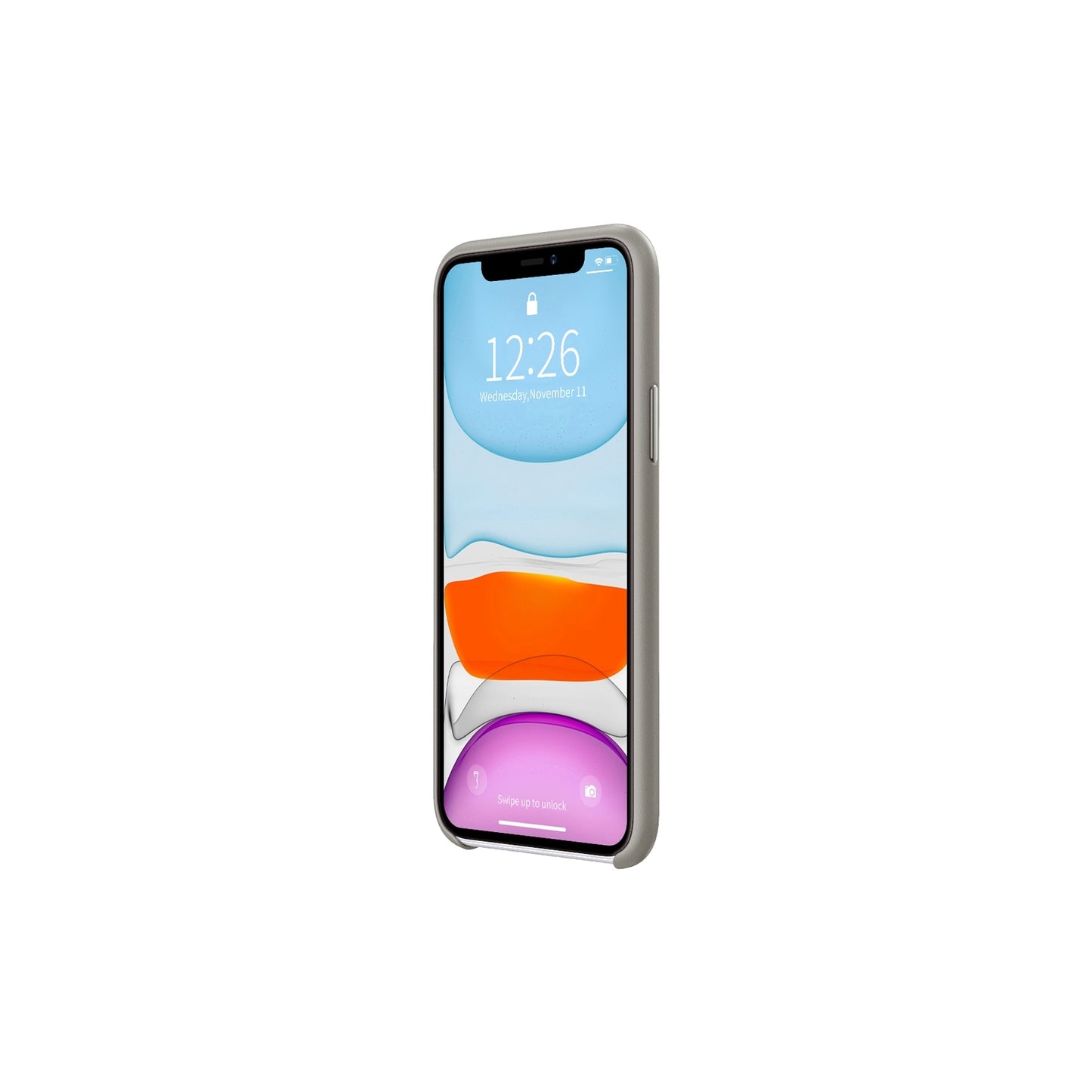 Valenta Leather Back Cover Snap Luxe Apple iPhone 11 Grey