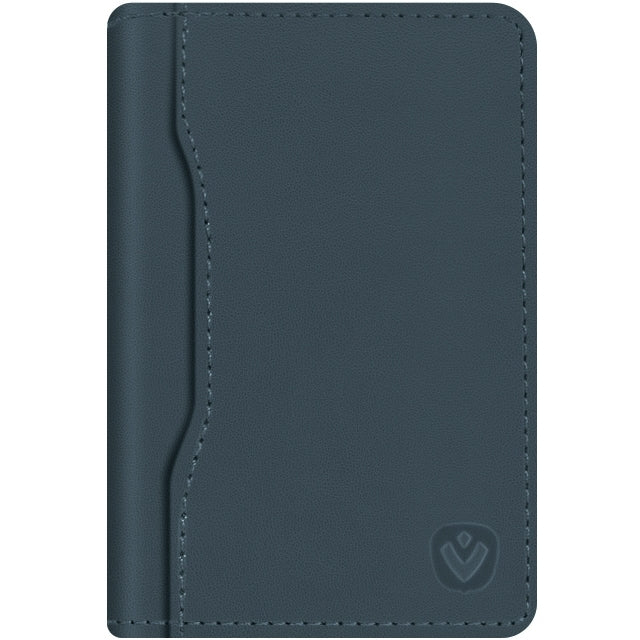 Valenta Leather Card Wallet Snap Blue