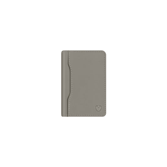 Valenta Leather Card Wallet Snap Grey