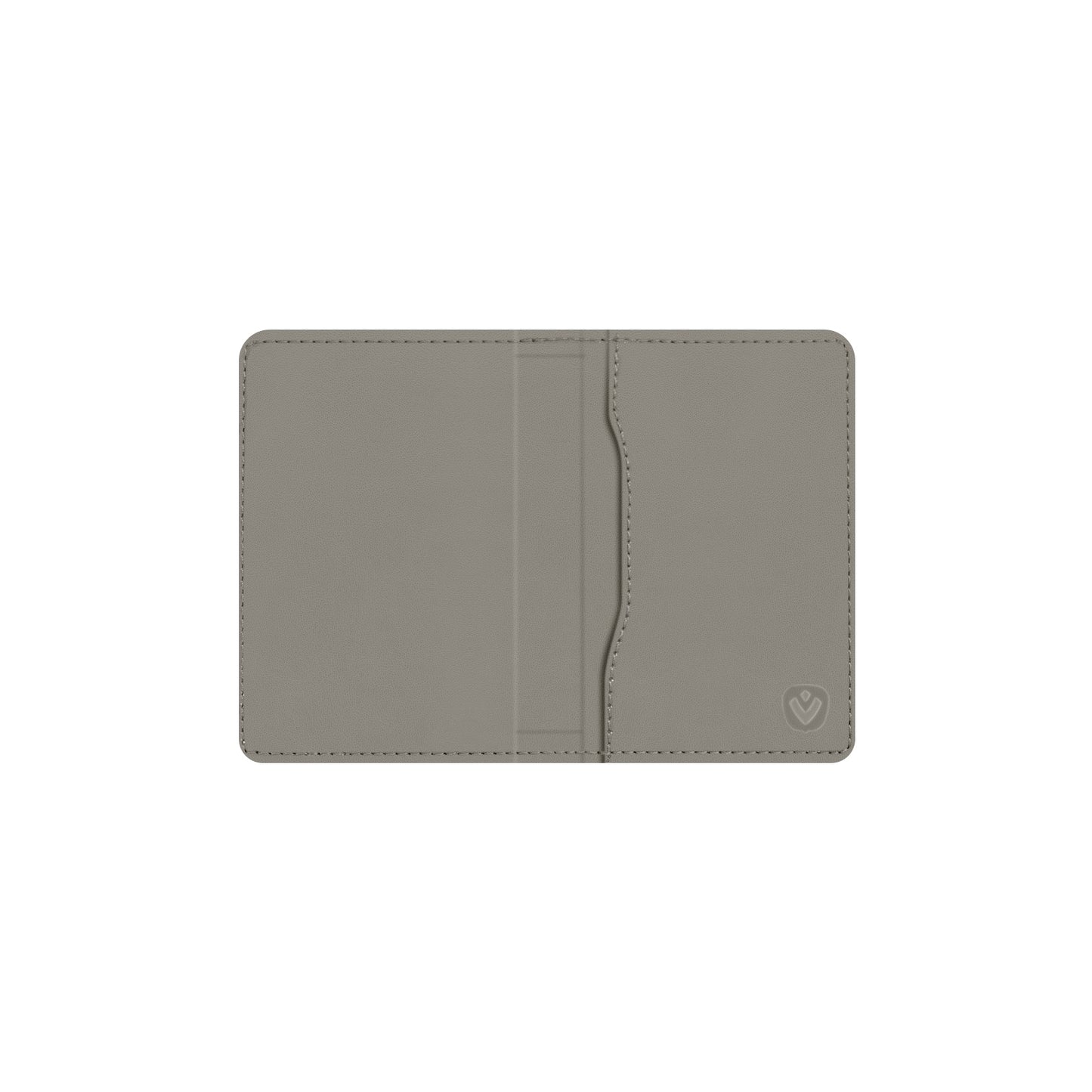 Valenta Leather Card Wallet Snap Grey