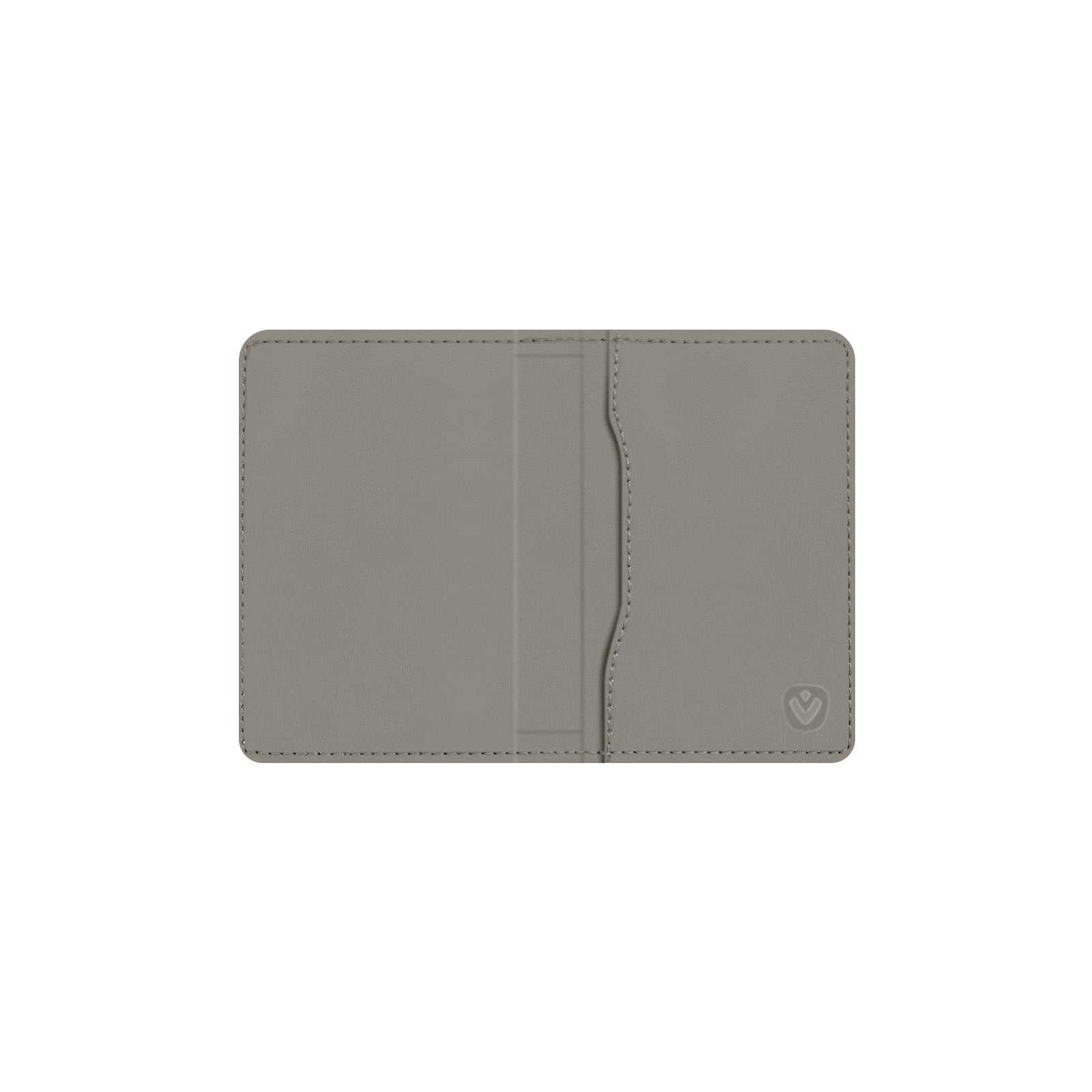 Valenta Leather Card Wallet Snap Grey