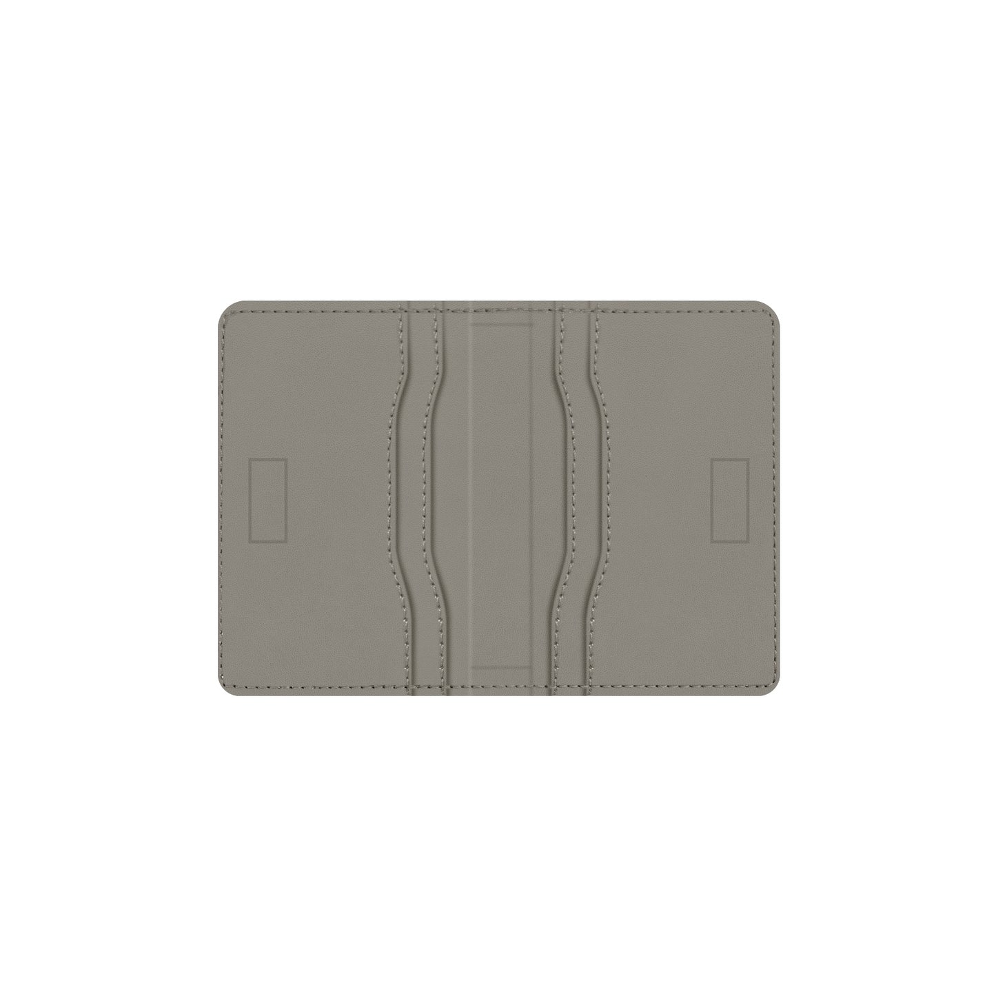 Valenta Leather Card Wallet Snap Grey