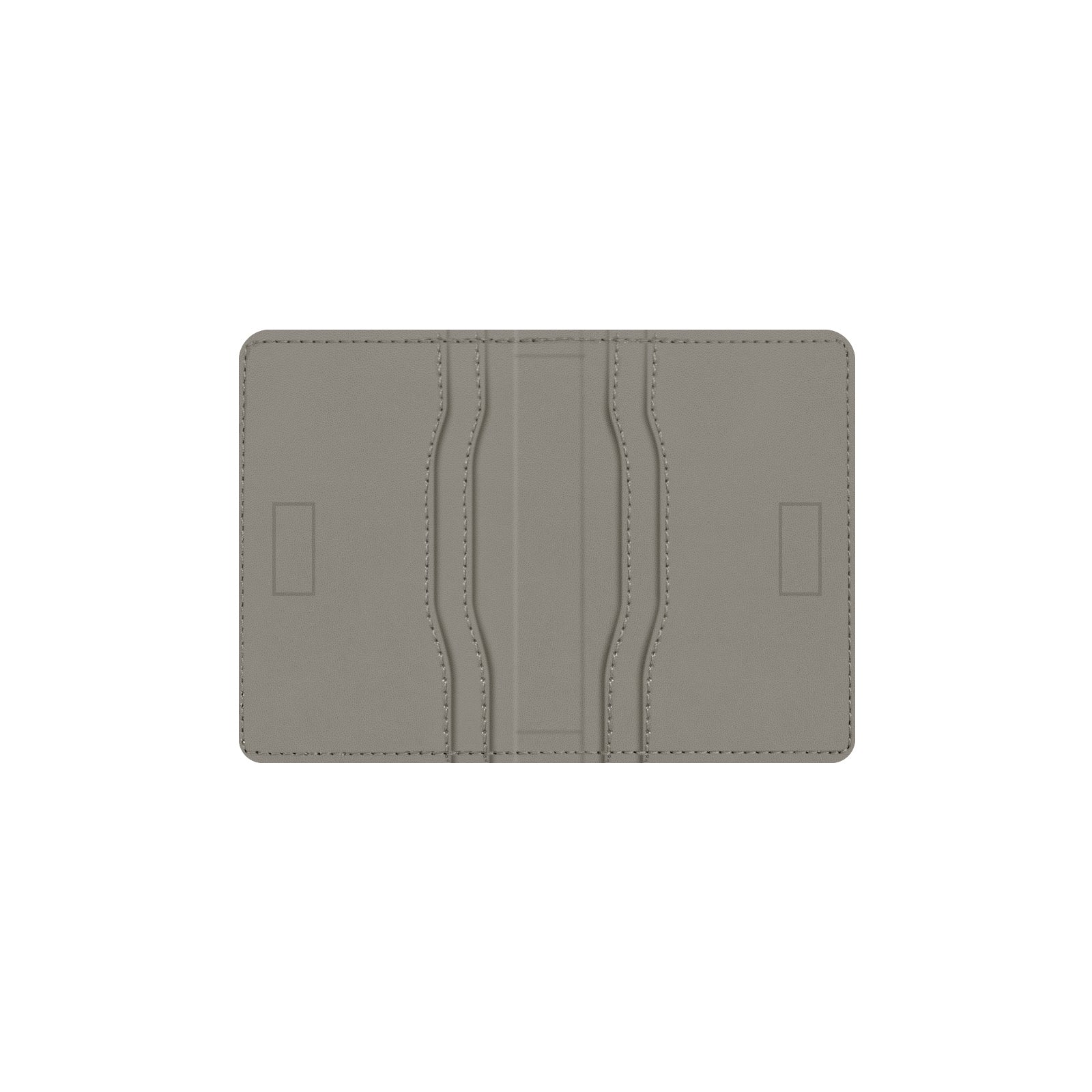 Valenta Leather Card Wallet Snap Grey