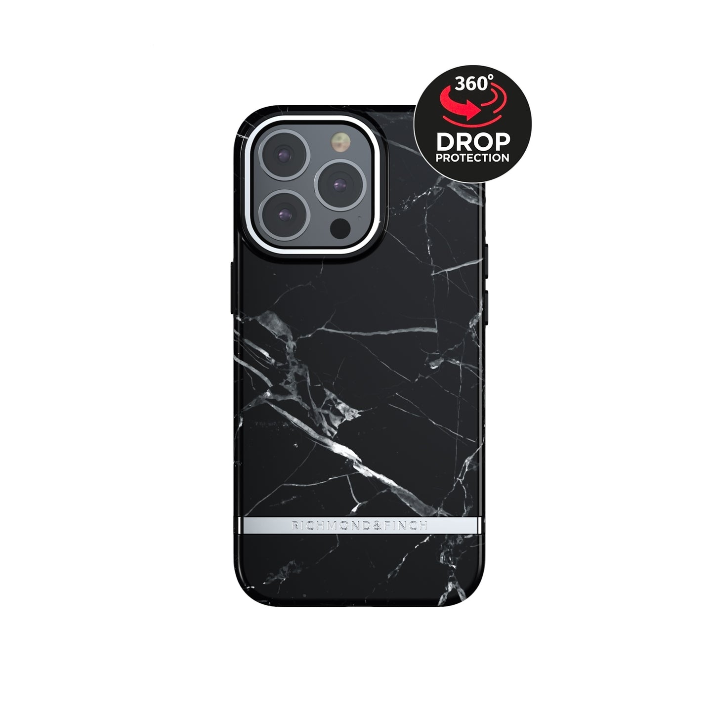 Richmond & Finch Freedom Series One-Piece Apple iPhone 13 Pro Black Marble