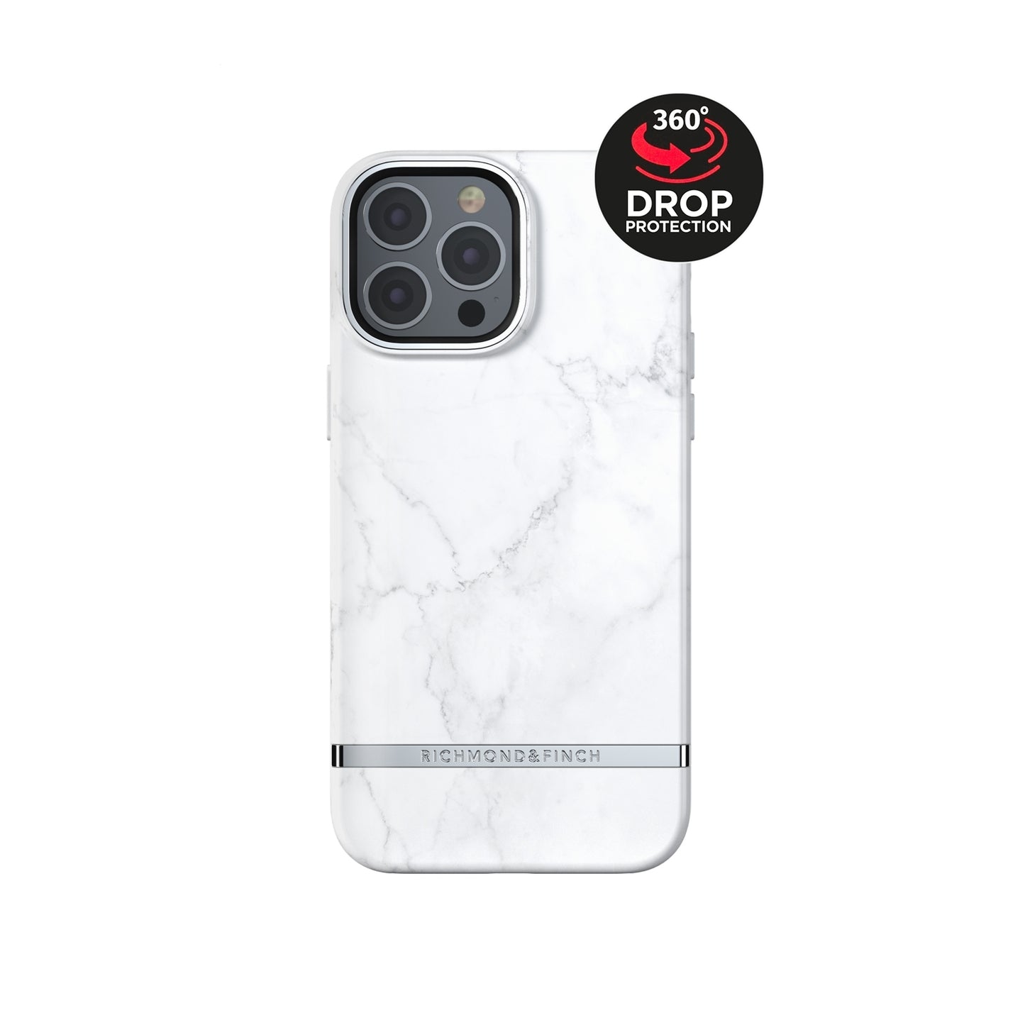 Richmond & Finch Freedom Series One-Piece Apple iPhone 13 Pro White Marble