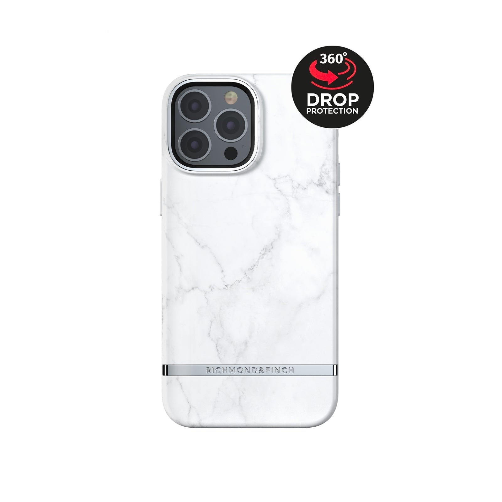 Richmond & Finch Freedom Series One-Piece Apple iPhone 13 Pro White Marble