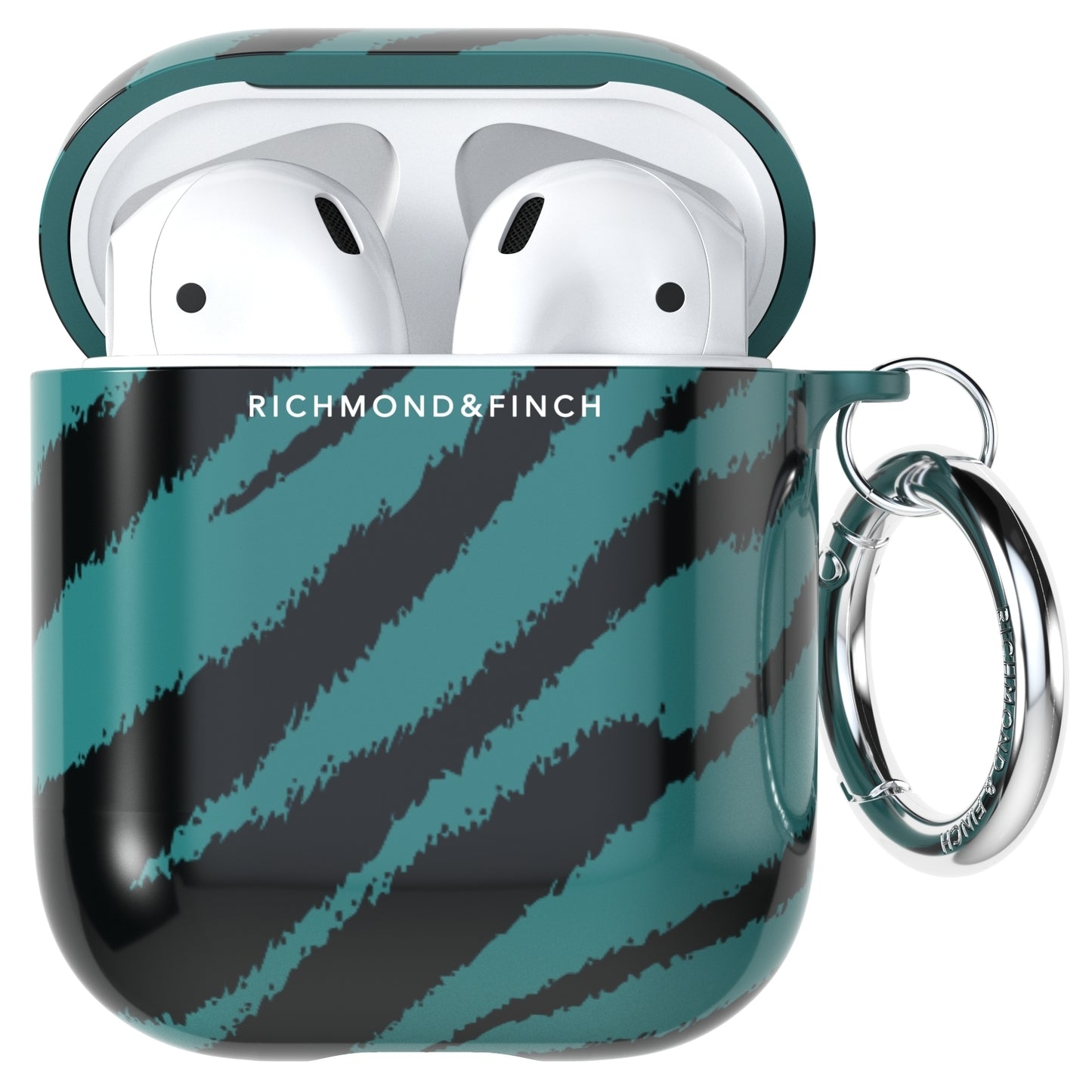 Richmond & Finch Freedom Series Apple Airpod Emerald Zebra